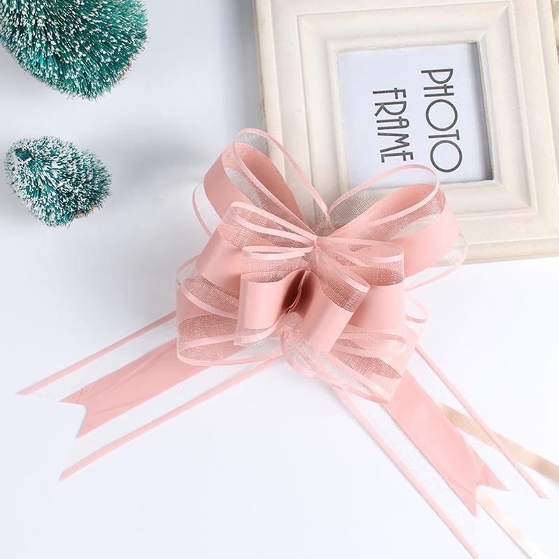 

20PCS Decor Gift Hand Drawn Flowers Decoration Wedding Car Gift Packing Pull Bow Ribbons Plastic Flores Party DIY Festive Suppy1