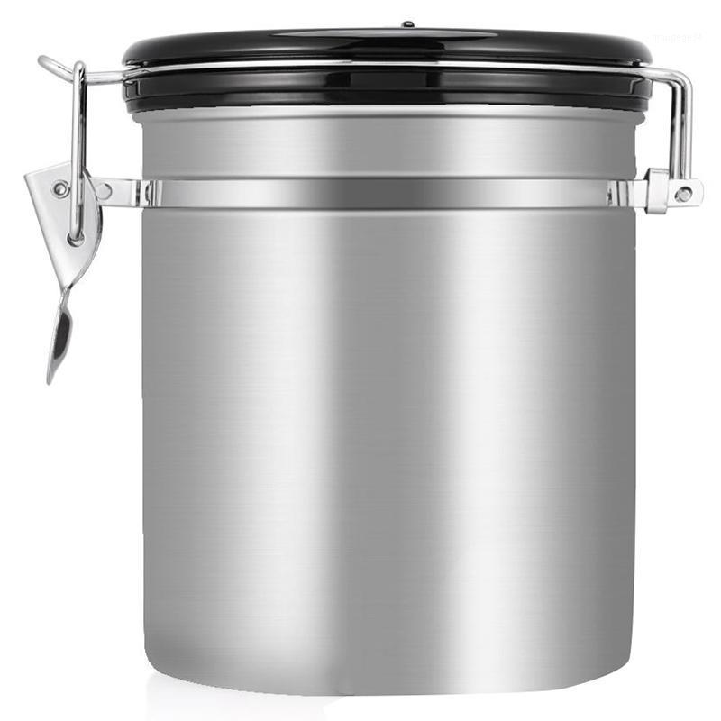 

Coffee Flour Sugar Stainless Steel Container Dili Kitchen Storage Canister Vacuum Co2 Valve Airtight Coffee Container Storage Ca1