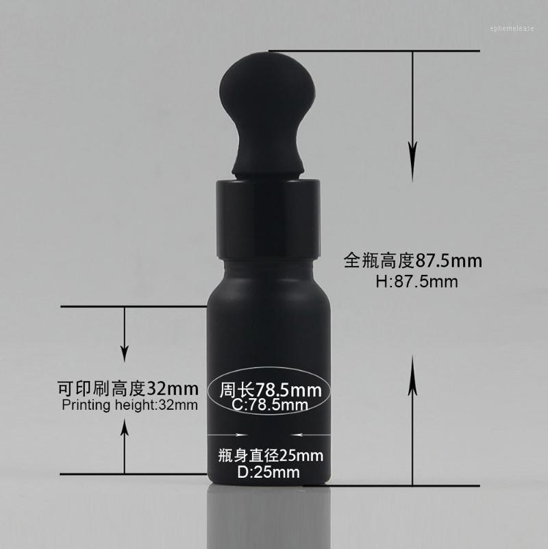

100pcs/lot 10ml glass bottle dropper shiny black or matte black for you choice1