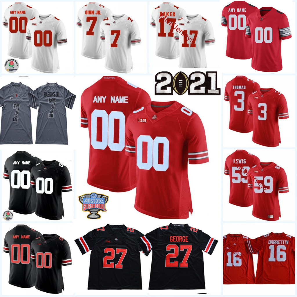

Ohio State Buckeyes Football Archie Griffin Eddie George Jack Tatum Malik Hooker Pat Elflein Kurt Coleman Troy Smith Vic Janowicz Jersey, Black