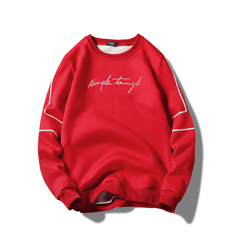 

2021 New Hoodies Men's Wear of Cotton Long Sleeve Men Autumn K100 Quality Mode Shirts 47OG, Red.