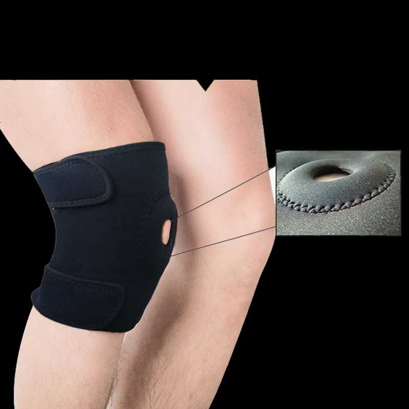 

Outdoor Mountaineering Knee Pad Cycling Running Sports Kneecaps knee brace Open Hole Breathable Self-Adhesive Lengthened, Black