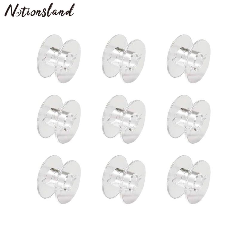 

50Pcs Clear Sewing Machine Spools Plastic Empty Bobbins Universal Sew Bobbins Home Sewing Accessories Tools
