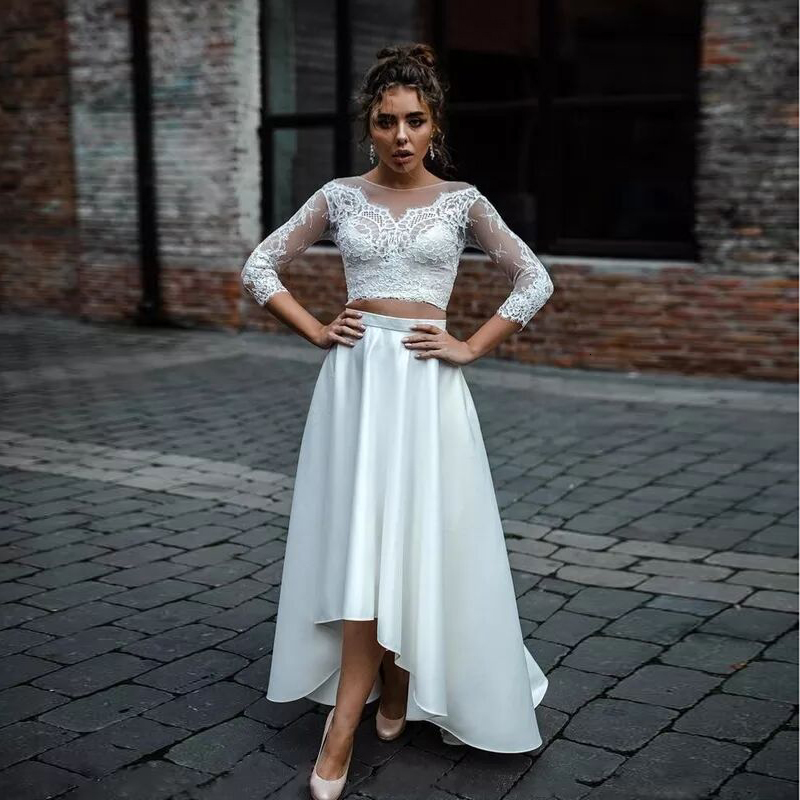 

2021 New Pieces Wedding Mermaid Soiree Prom Robes Fiesta Party Dress Button Dressed Long Sleeves 1UZB, Same as pictures