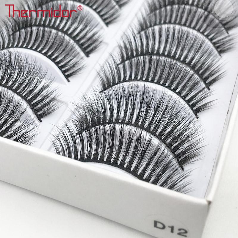 

Thermidor 10 Pairs 3D False Eyelashes Natural Fake Lashes Long Lashes Korean Eyelash Extensions Cruelty Free Double