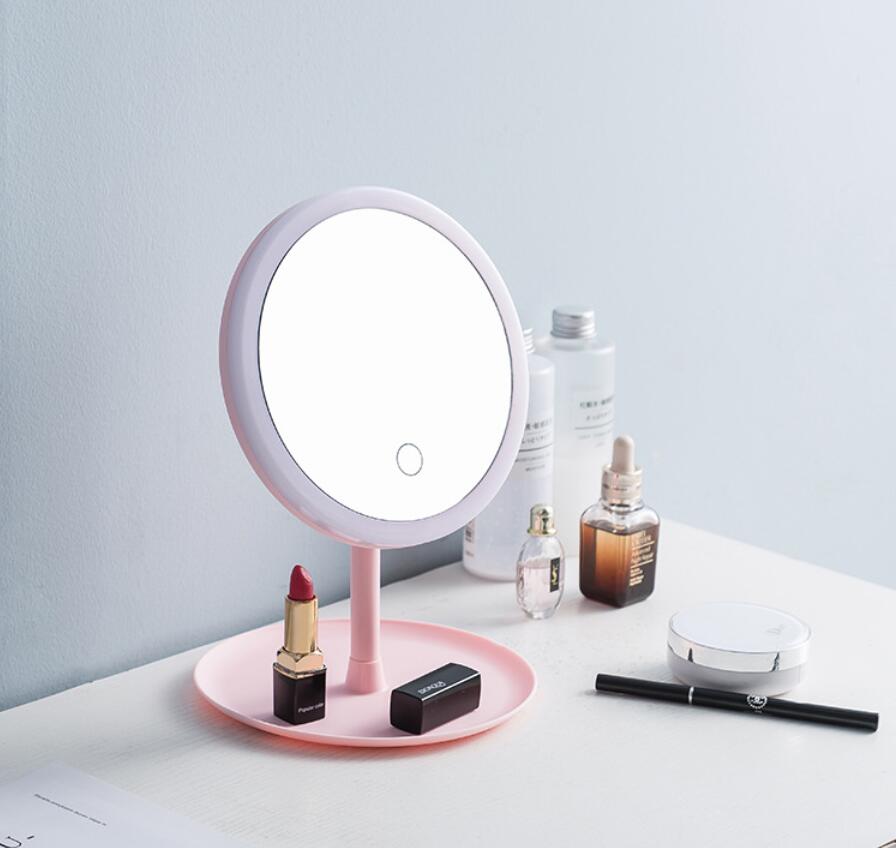 2020 Led Light Makeup Mirror Storage LED Face Mirror Adjustable Touch