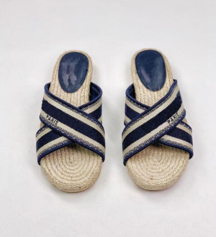 

2021 designer men women casual sandals with shoe box dust bag shoes summer wide heel sandals casual beach slippers, Color 3