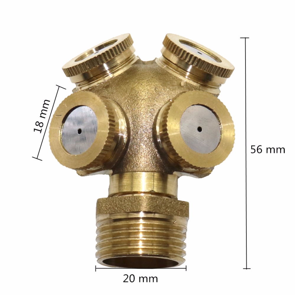 

1/2 inch copper Thicker agricultural spray Lawn sprinkler irrigation Sprinkler 4 head horticultural atomization Nozzle