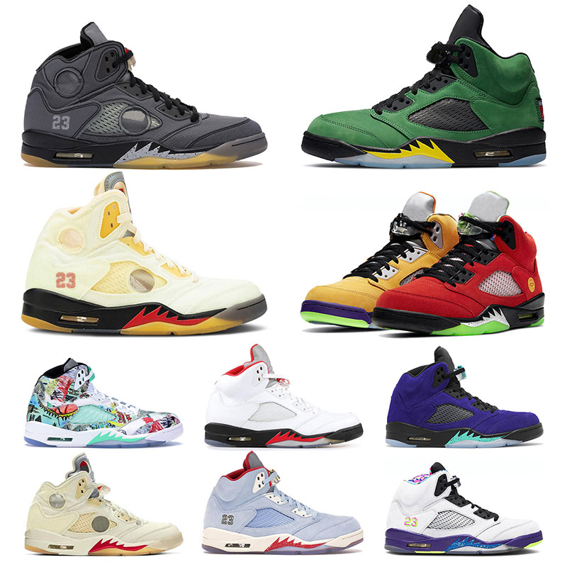 

Wholesale Jumpman 5 5s Mens Womens Basketball Shoes White off Fire Red What The Alternate Bel Sports Sneakers Trainers Size 36-47, A6