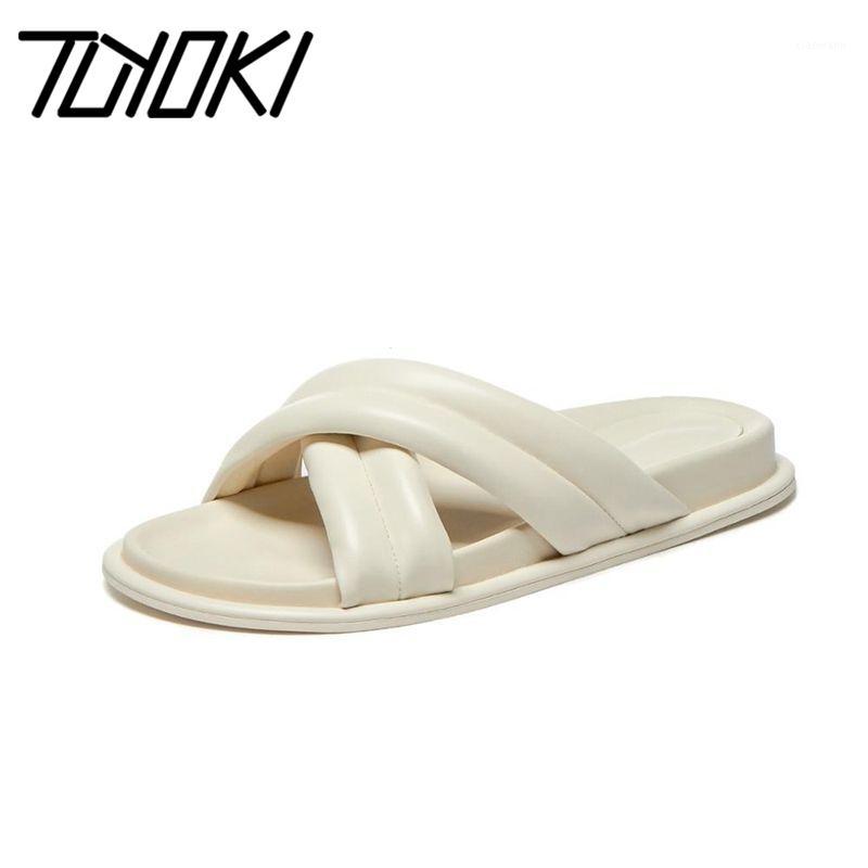 

Tuyoki Women Round Toe Shoes Women Slippers Thick Sole Fashion Summer Sneakers Leisure Shoes Woman Footwear Size 35-421, Beige