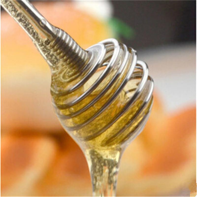 

Stainless Steel Honey Spoon Kitchen Honey Stir Stick Spoon Mixing Tool Kitchen Utensils Coffee Long Handle