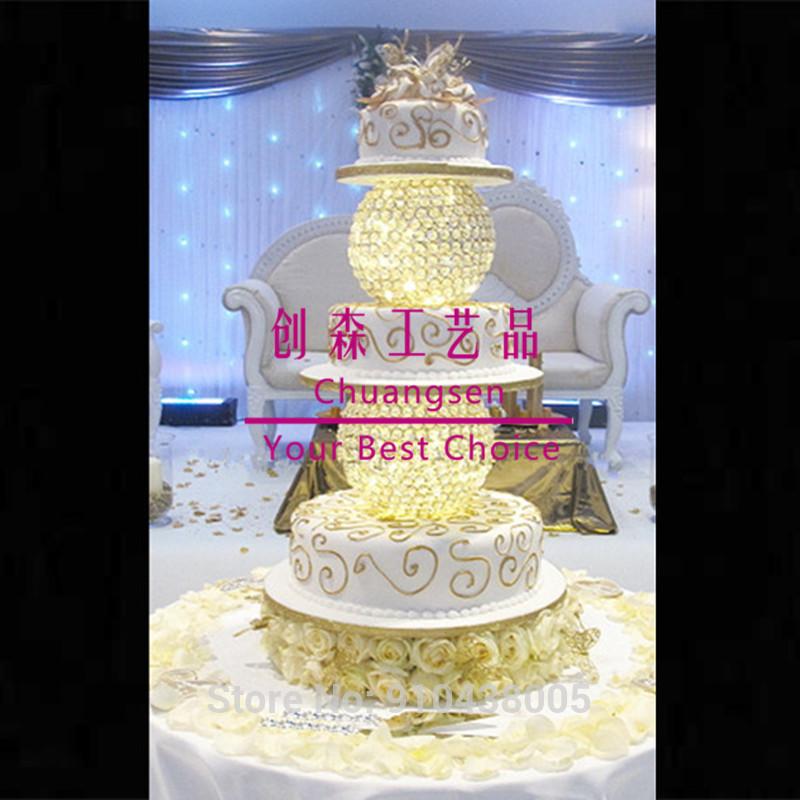 

Other Festive & Party Supplies Wholesale Deco Wedding Cake Stand ,eco-friendly Metal , Glass Crystal Holders Centerpiece