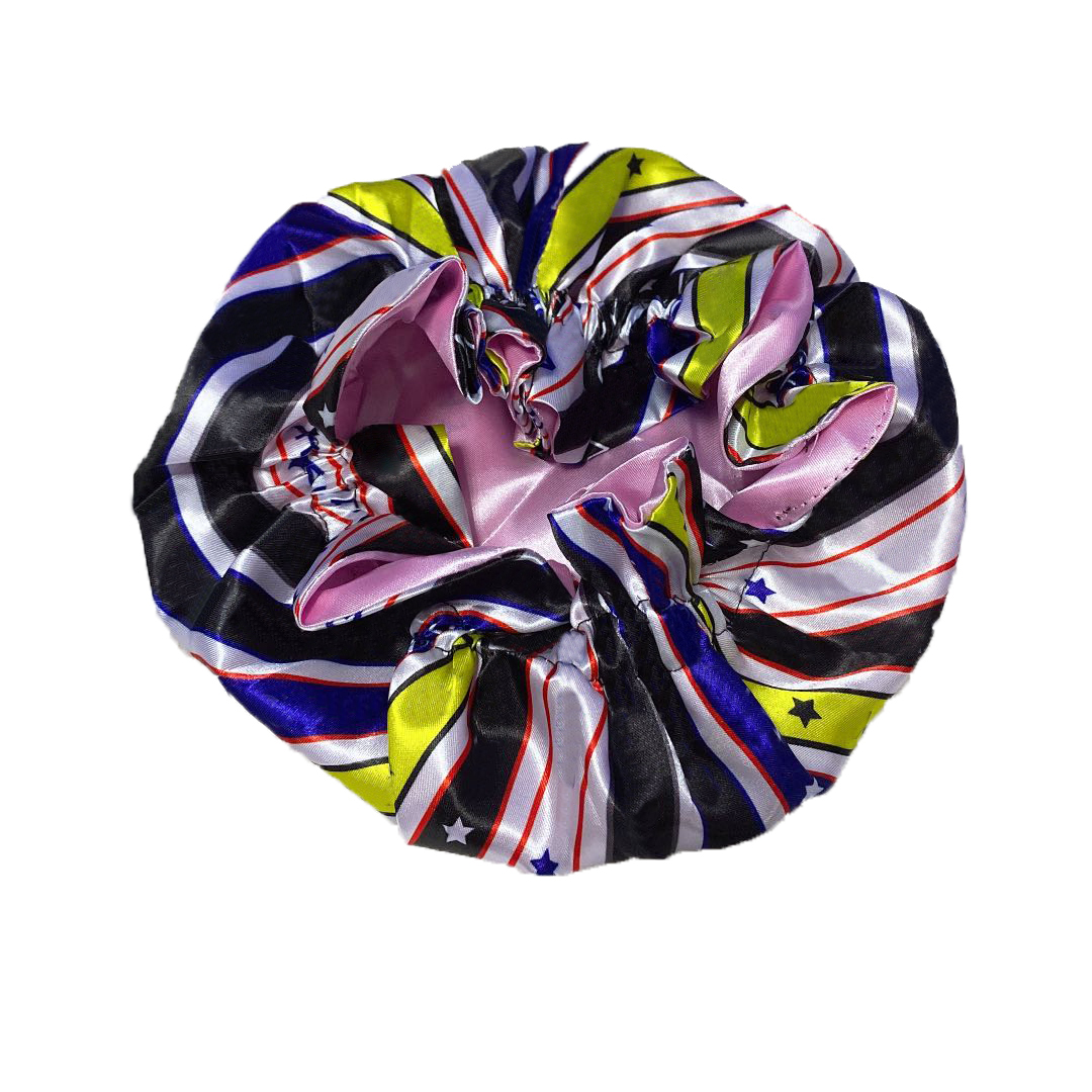 

#24-#35 Wholesale Children Designer Letter Print Shower Caps Night Sleeping Cap Unisex High Elastic Waterproof Bath Hat Nightcap Hair Care Bonnet Bathing Accessories