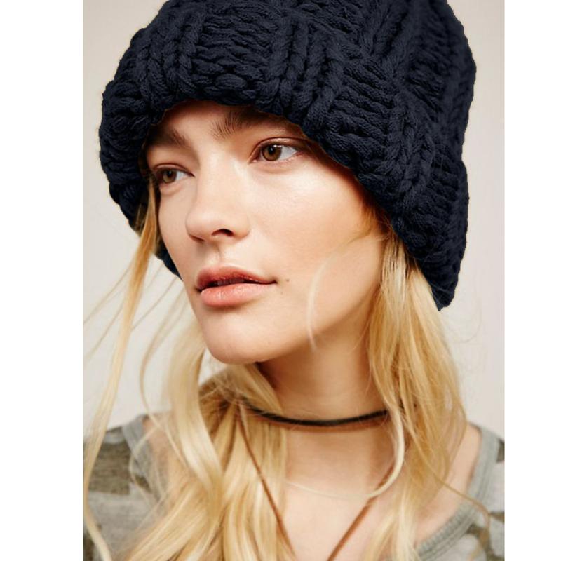 

Women Winter Hat Knitted Beanie Hat Cashmere Knitted Hats for Women Cap Winter Autumn Warm Cap Ladies Solid Beanies Bonnet z1104