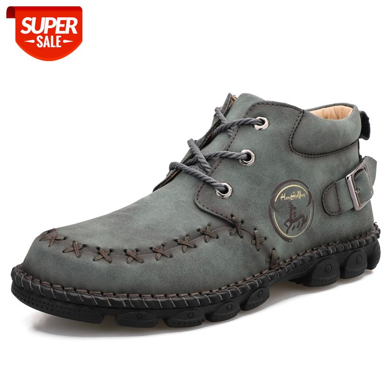 

Men's Boots Fashion Style Leather Men Boots 2020 New Arrival Man's Shoes Casual Design Autumn Shoes for Male Plus Size 38-48 #Mg6K