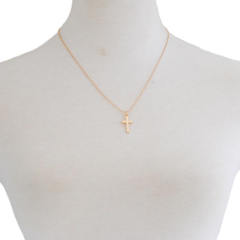 

New Small Charm Cross Necklace in Gold Handmade Jewelry Wholesale Chain Cross Necklace for Girl Women Metal Jewelry wholesale