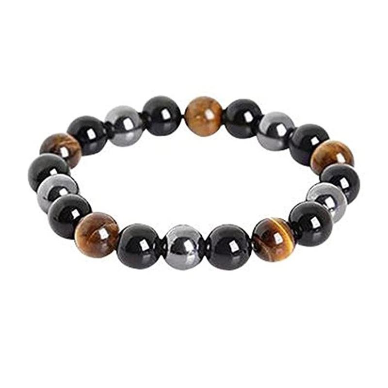 

Charm Bracelets Fashion Design Women Natural 8mm Hematite Jade Bracelet Hand String Weaving Pull Adjustable Valentine's Day Gifts