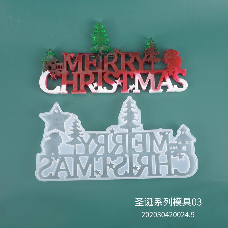 

Christmas Listed Decoration Pendant Casting Silicone Mould DIY Crafts Jewelry Making ToolCrystal Epoxy Resin Molds