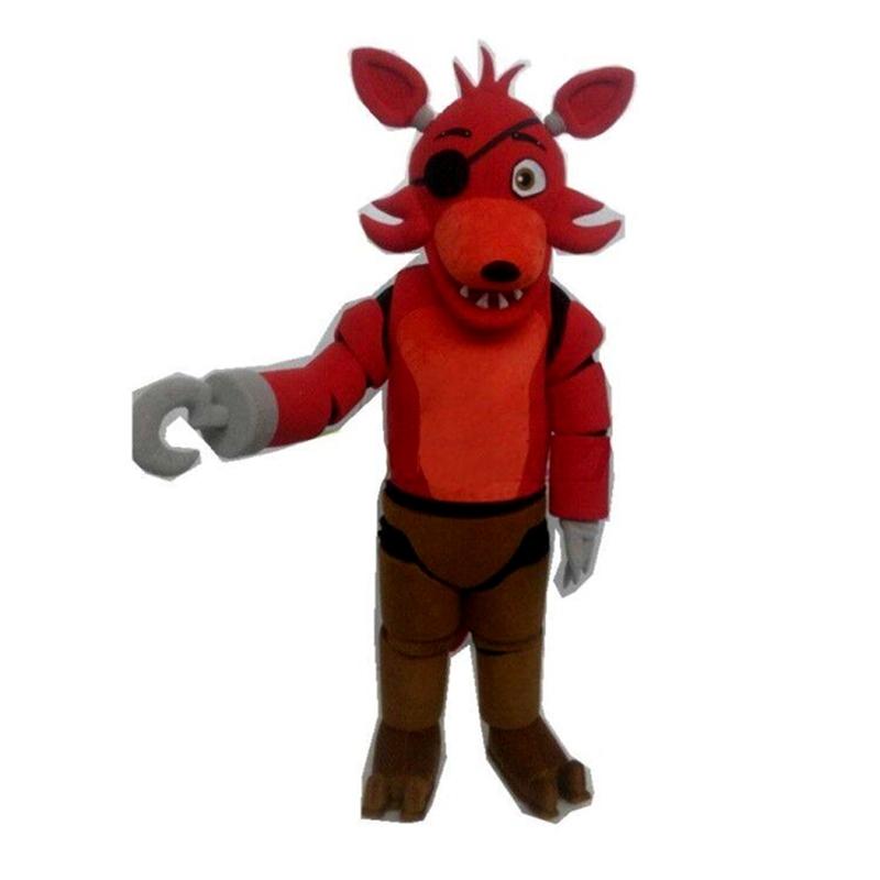 

2019 Factory direct sale Five Nights at Freddy's FNAF Creepy Toy red Foxy mascot Costume Suit Halloween Christmas Birthday Dress Adult Size, As pic