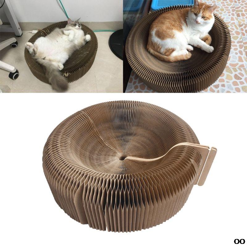 

Corrugated Cardboard Cat Scratcher Lounge Bed Sofa Couch with Catnip for Kitten