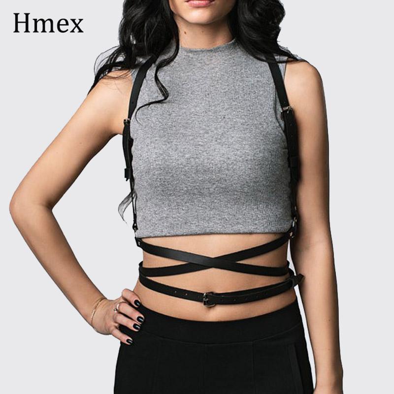 

Belts For Women Leather Harness Lingerie Garter Punk Suspenders Straps For Women Harajuku Belt Sexy Erotico Shoulder Bondage, Black