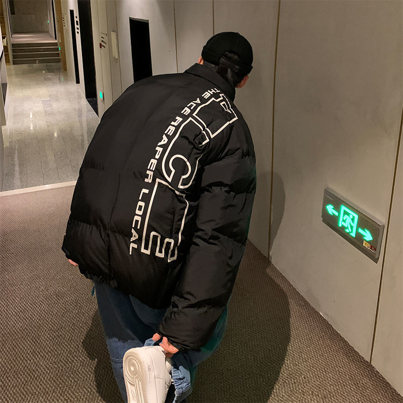 

New Masculino-acolchoado 2021 Outono-inverno Nova Pura Algodo-acolchoado Casuais Moda Juventude Masculino AVX1, Black