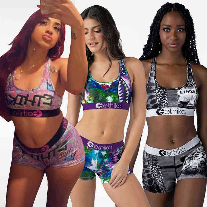 Tracksuits pour femmes Designer Ethika femmes maillots de bain maillots de bain Sports Bra + Shorts Suites 2 pièces Set Sece rapide Beach Vêtemen