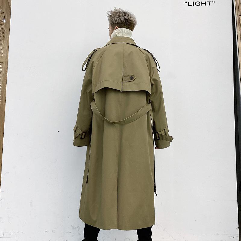 

Men's Jacket Loose Windbreaker Fashion Solid Color Trend Design High Quality Coat Autumn Hip-hop, Khaki