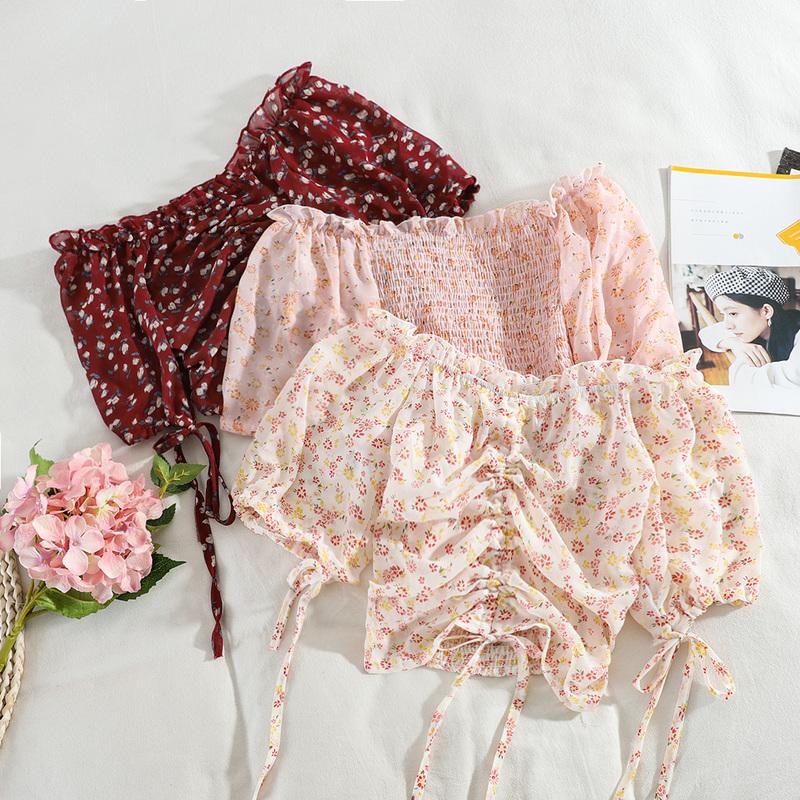 

2021 Delivery Fast Printing Short-sleeved Short Version Beautiful Girl Good Quality Elastic Women's Shirt New Design Blouse F078, Pink