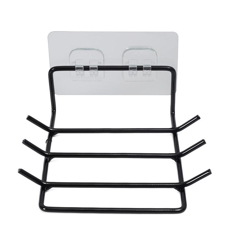 

Kitchen Hook Multifunctional Storage Self-adhesive Durable No Mark No Hole Iron Material Receiving Power Wall Hanging Shelf Hook