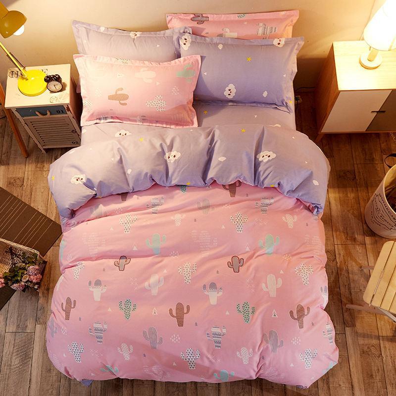 

42 4pcs Girl Boy Kid Bed Cover Set Duvet Cover Adult Child Bed Sheets And Pillowcases Comforter Bedding Set 2TJ-61015, 2tj-61015-018