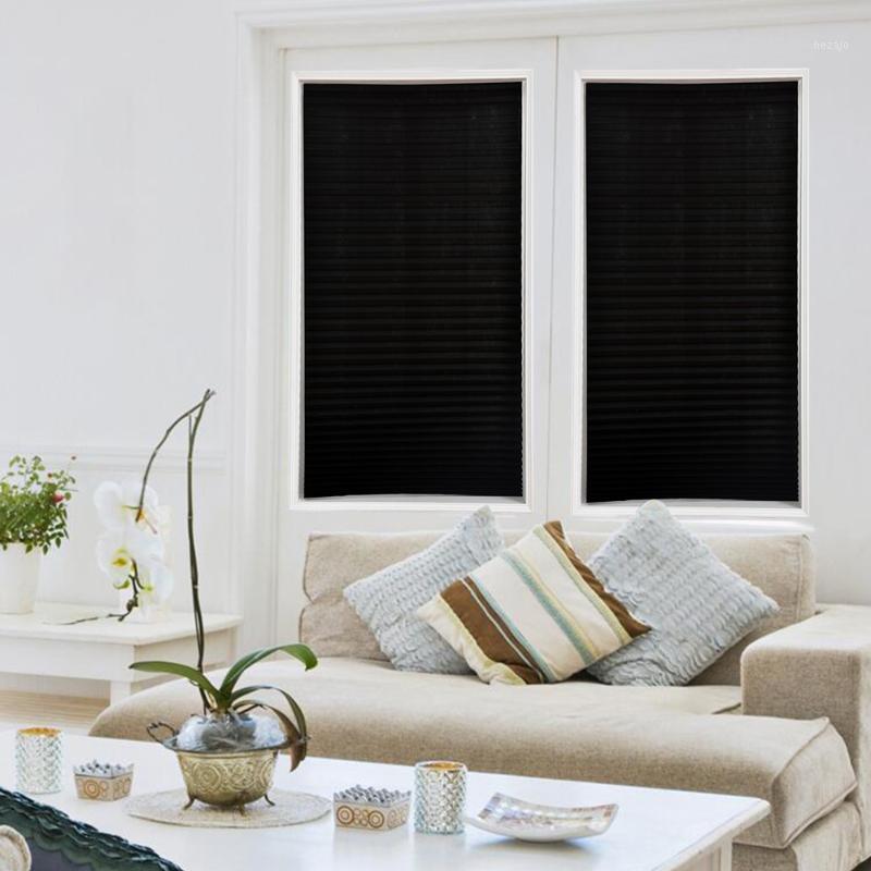 

Self-Adhesive Pleated Blinds Curtains Half Blackout Windows For Bathroom Balcony Living Room Shades Blinds Window 4 Size1, White