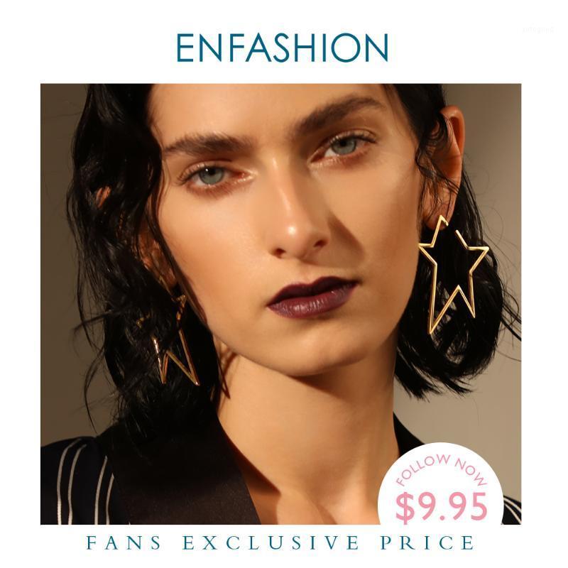 

Dangle & Chandelier Enfashion Jewelry Geometric Big Star Earrings Gold Color Stainless Steel Long Drop For Women Earings EB1710381