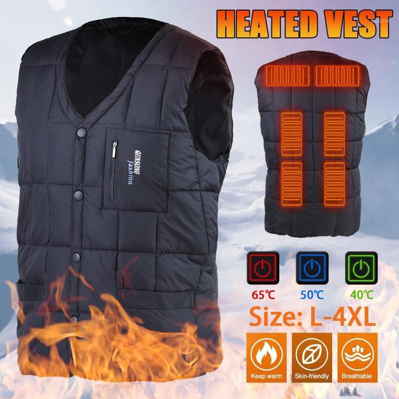 

Intelligent Charging Heating Vest Men Women Winter Jacket Electric USB Thermal Clothing Waistcoat Camping Hiking Cycling Clothes1, Black