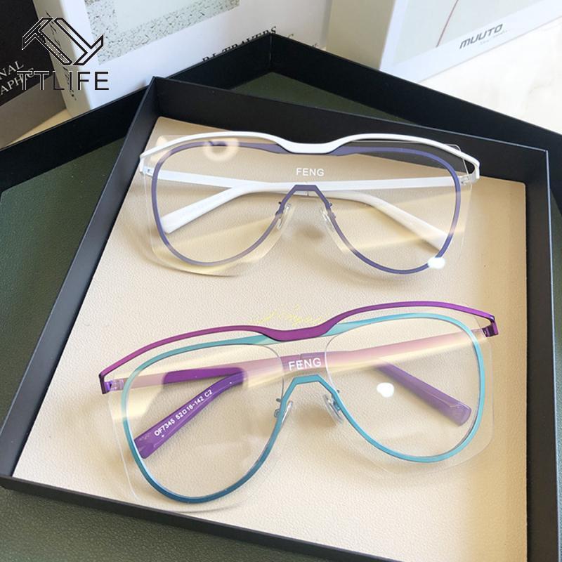 

TTLIFE Office Anti Blue Light Eyeglasses Oversized Glasses Computer Women Cool Vintage Big Size Men Eyeglasses Frame1