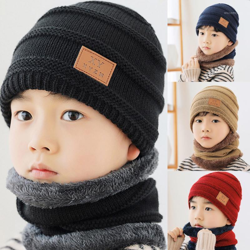 

Hot Selling Toddler Kids Baby Knitted Hat+Scarf Set Winter Keep Warm Boys Girls Fleece Lining Hat Beanie Czapki Dla Dzieci1, Pink