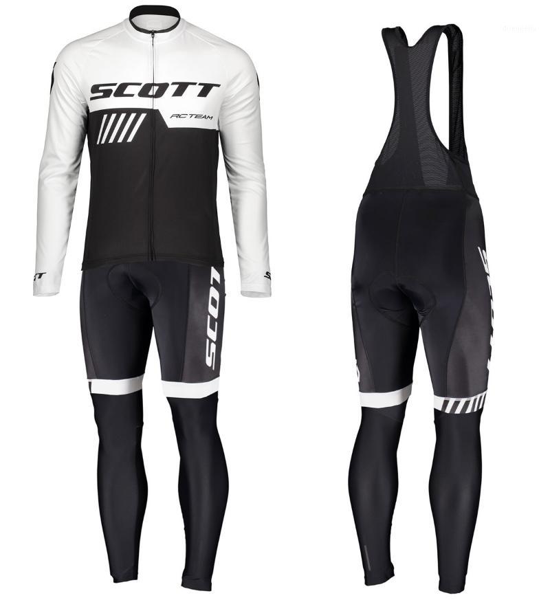 

Cycling jersey set Long Sleeve Cycling Jersey Set Bib Pants Ropa Ciclismo Bicycle Clothing MTB Bike Jersey Men Clothes1, As pic