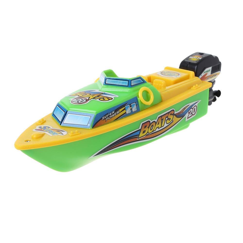

High Speed Electric Boat Plastic Launch Children RC Toys Speedboat Water Play Gift For Kids, Green