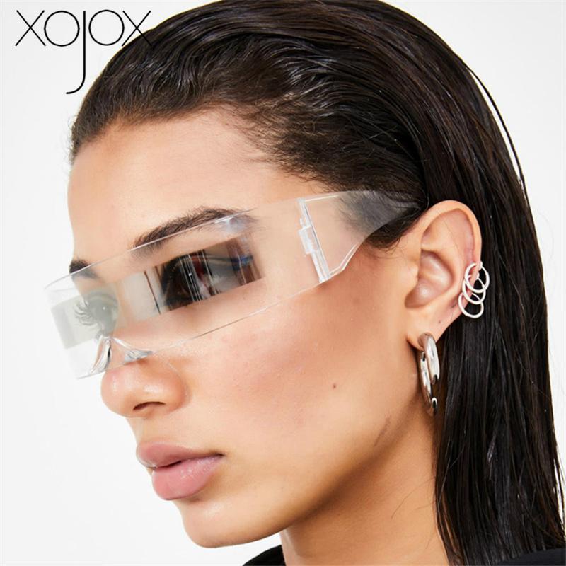 

XojoX Funny Futuristic Wrap Around Costume Sunglasses Weird Siamese Fashion Glasses Halloween Party Mask Sun Glasses1