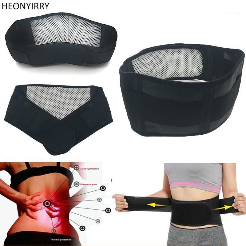 

Adjustable Tourmaline Self Heating Magnetic Therapy Back Waist Brace Support Belt Band Lumbar Brace Massage Band Health Care1, Black