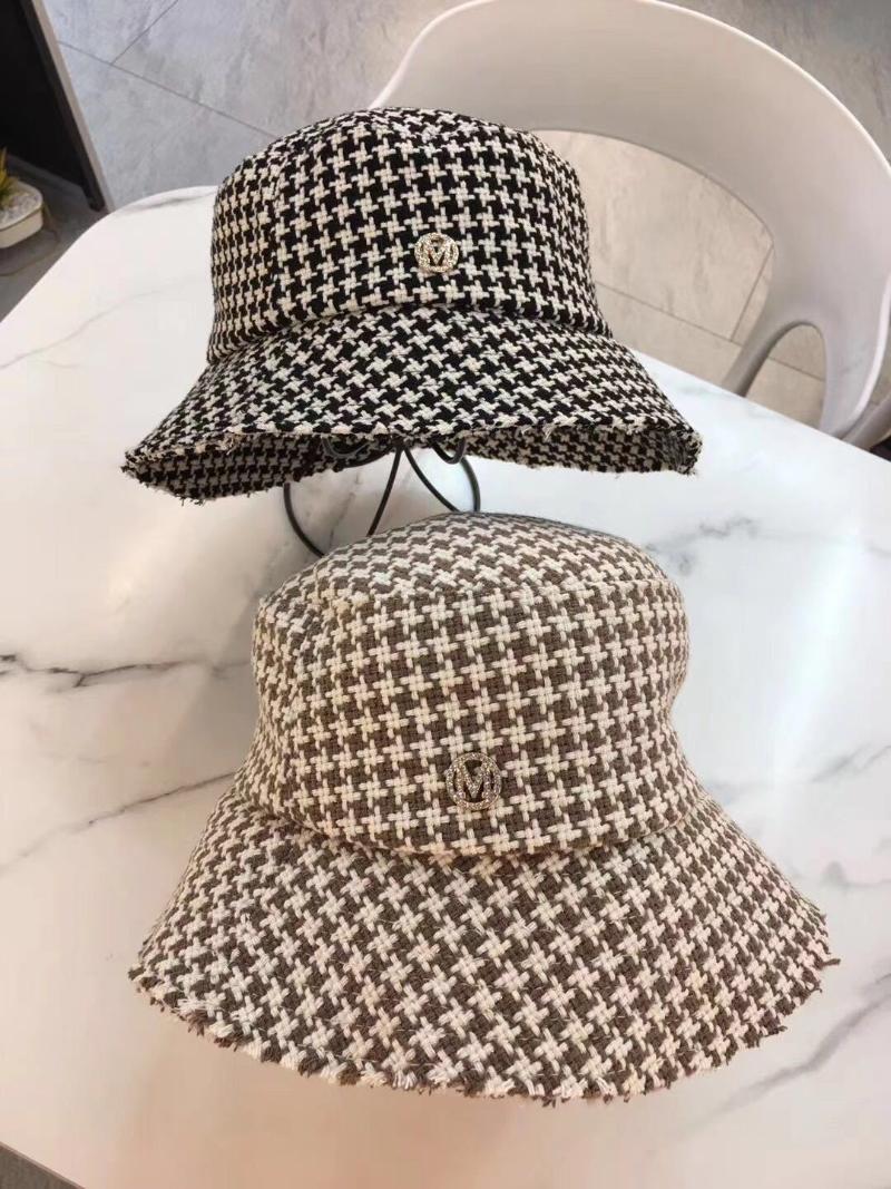 

Wide Brim Hats 202101-shi8605 Spring Classic Plaid Houndstooth College Style Leisure Lady Bucket Cap Men Women Fishermen Hat, Black