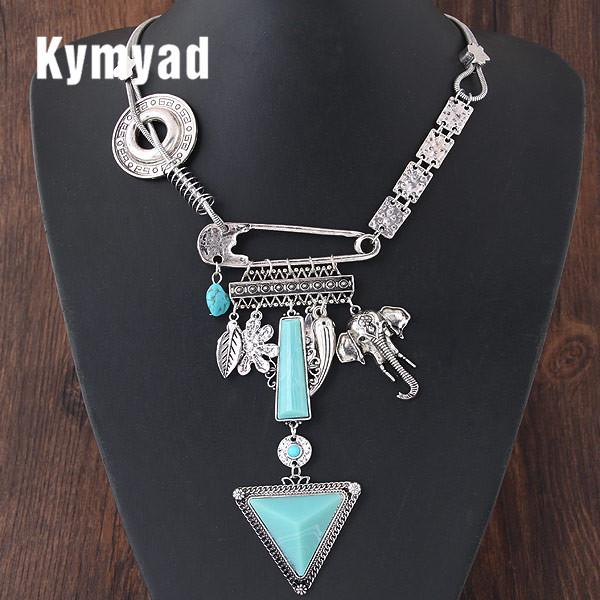 

Pendant Necklaces KymyadBrand Designer Long Necklace Women Multi & Pendants Maxi Statement Choker Vintage Collier Femme