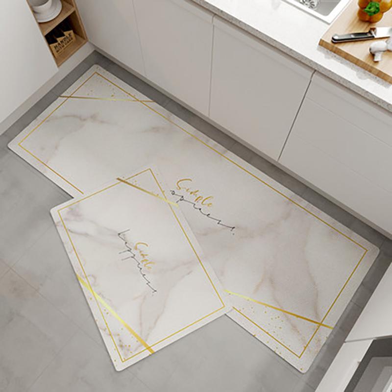 

Alfombra Baño Salle De Bain Carpet Nordic Tapis Salon Grande Taille Waterproof Oil Resistant Dirty PVC Long Mat Scrubbed, Green