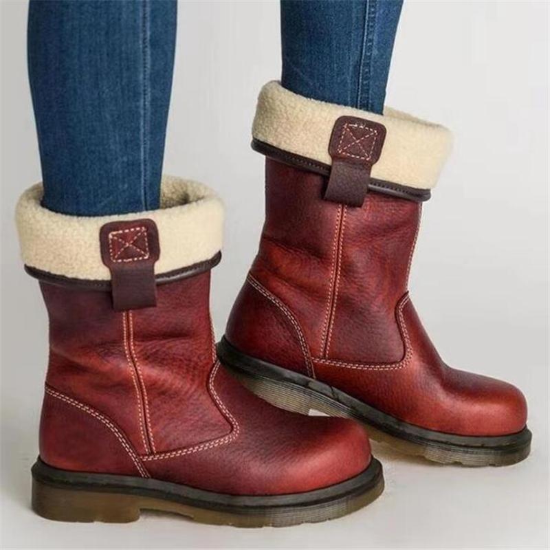 

Winter Women Boots Ladies Female Brand Fashion Designer Plush Shoes Long Luxury Fur Platform Ankle Snow Boots Women, Black