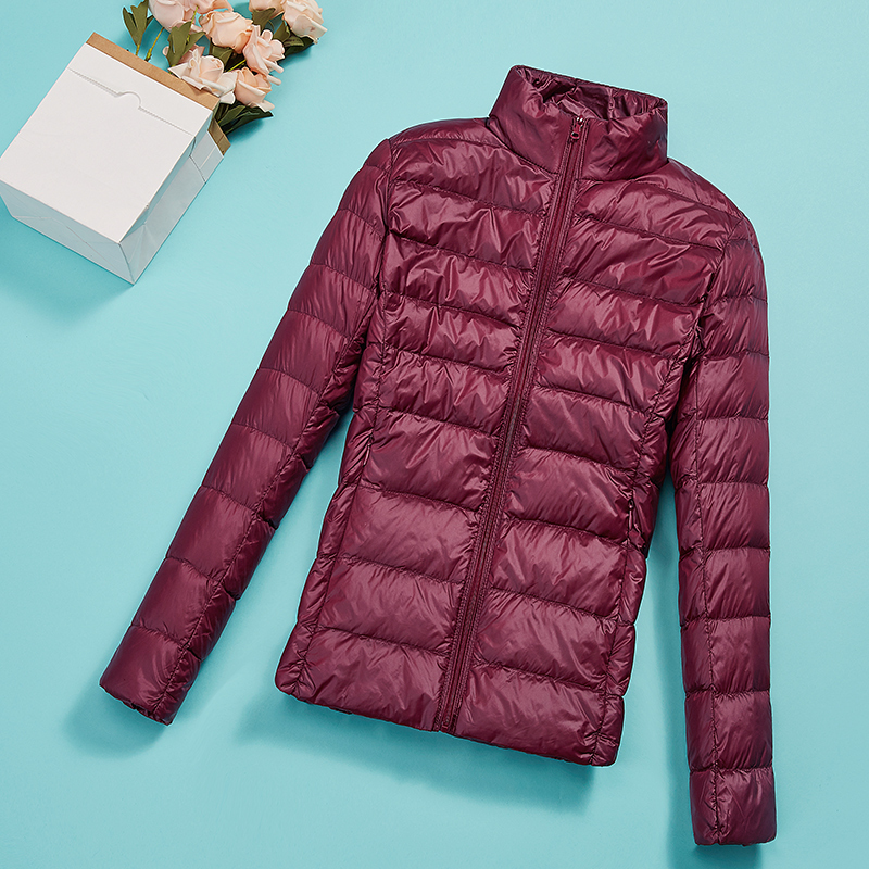 

2020 Duck Female Ultra-fine Portable Plus Hot Size Down Jacket with Hoodie Outerwear 2020 Winter Hmzh, Lake