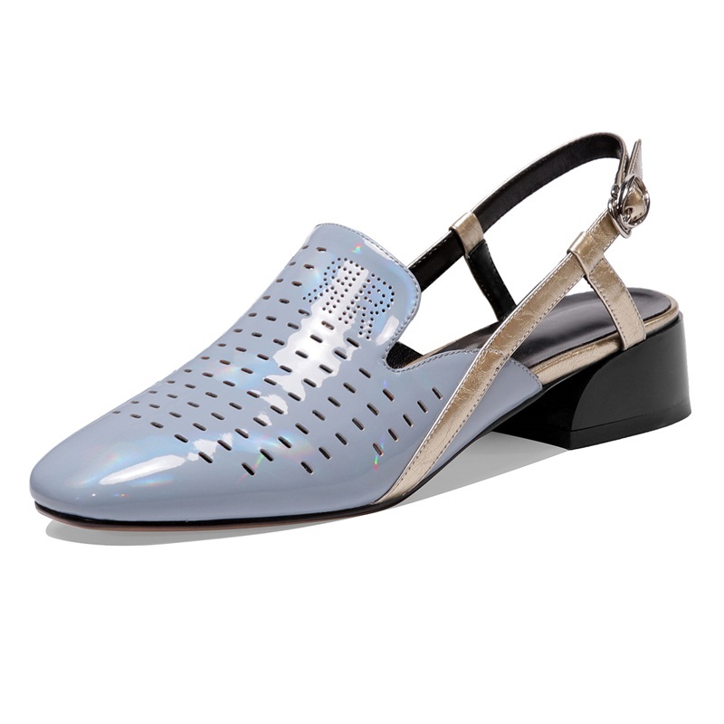 

2021 New See Sandals Genuine Leather Ladies Female Heels Woman Shoes Size 34-42 Rtvn, White