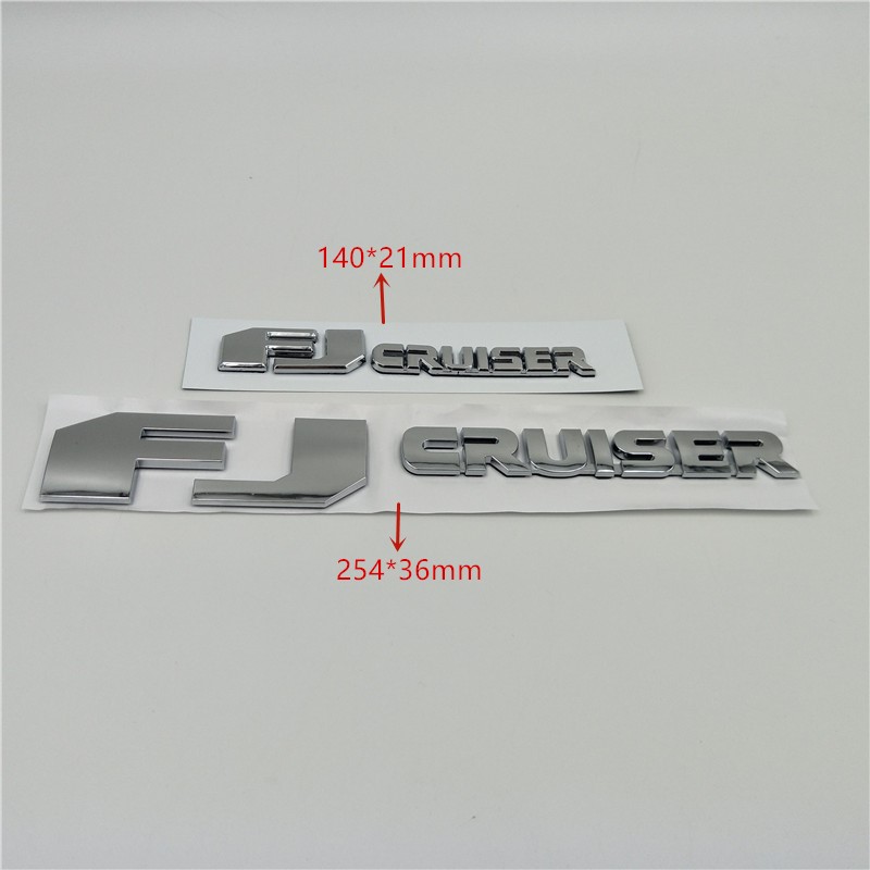 

2 Size For Toyota FJ Cruiser Rear Trunk Lid Emblem Side Door Fender Logo Decal, Style