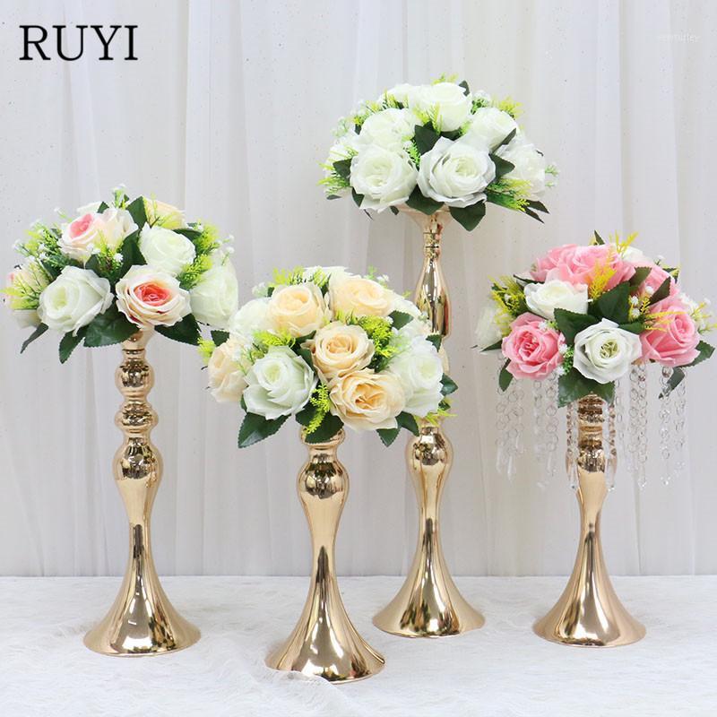 

25CM silk Artificial Flower Ball Wedding Simulation Flower Centerpiece for Decor Road Lead Table Bouquet Accessories1, Blue