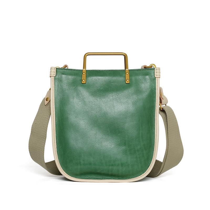 

Retro handbag big bag shopping tote bag leather large capacity one shoulder messenger simple cowhide all-match female, Black