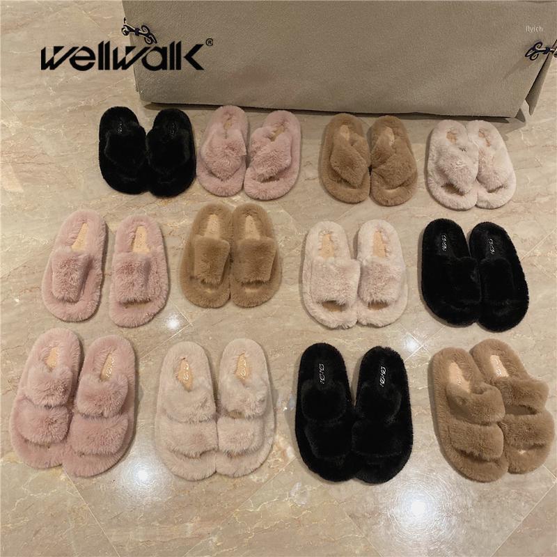 

Fur Slippers Women Winter Home Shoes Slip On Furry Flip Flops Female Cute Fluffy House Slides Ladies Flat Real Fur Sandals 20201, 2beige